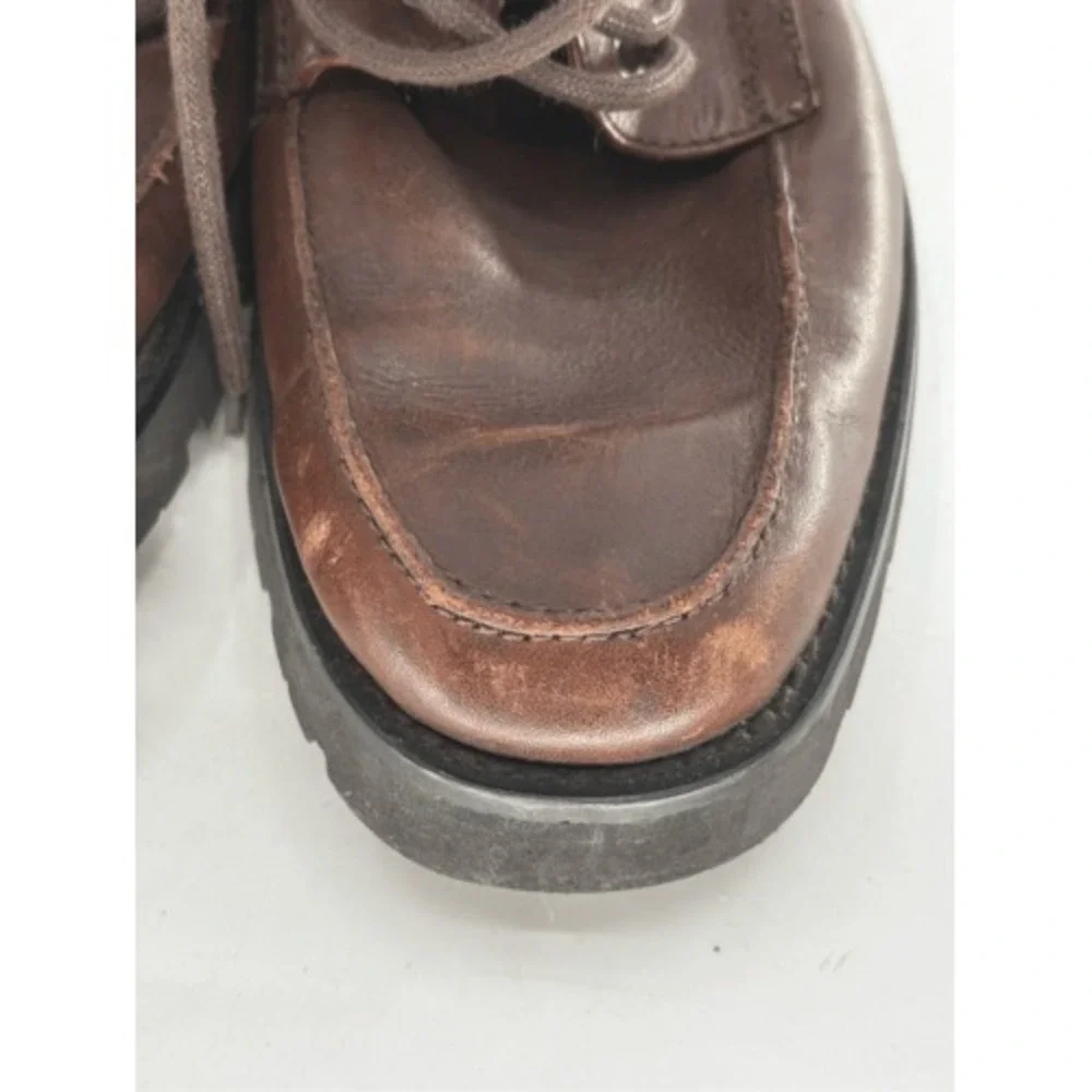 Tasso Elba Boots Men Size 8.5 Brown Leather Lace Up‎
